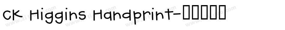 CK Higgins Handprint字体转换